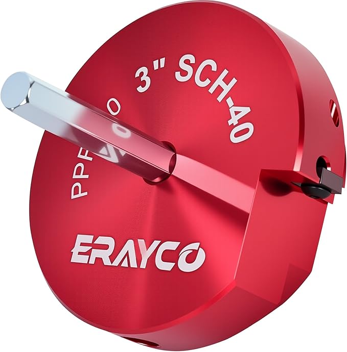 ERAYCO 3" PVC Pipe Reamer, Plastic Pipe Fitting Reamer Tool, Fit into Standard 1/2" Drills, PVC Fitting Saver for SCH40 PVC CPVC ABS Pipe
