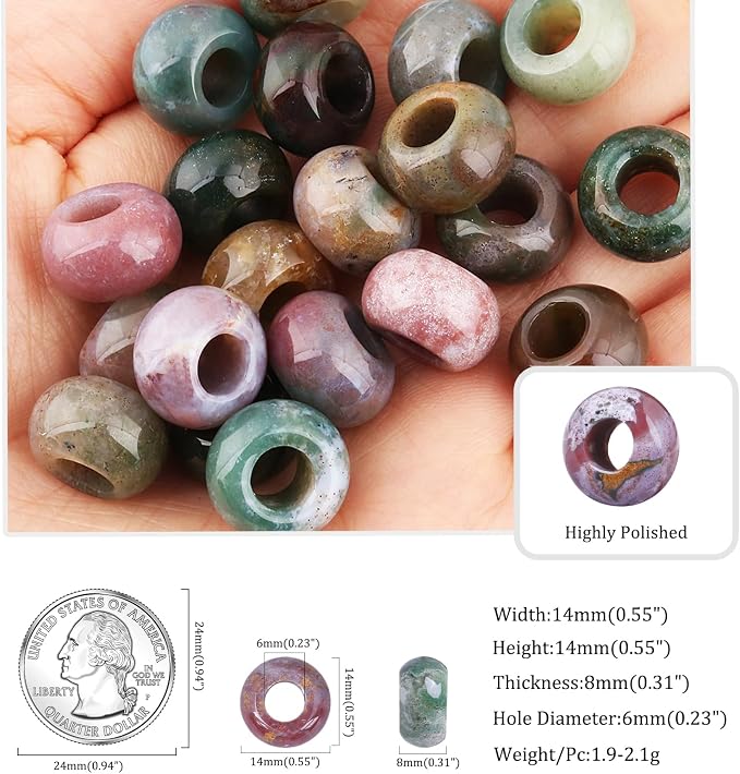 TUMBEELLUWA Natural Gemstone Beads - Image 2