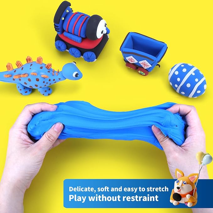 ifergoo Blue Air Dry Clay, DIY Creative Modeling Clay - Image 2