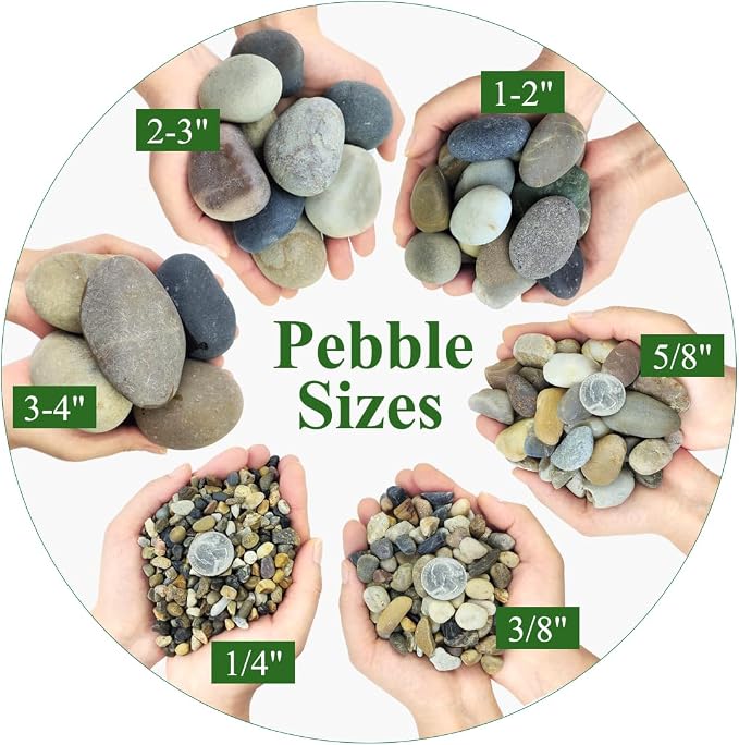 YISZM 5lbs Natural River Rocks for Plants, 3/8" Aquarium Gravel Decorative - Image 3