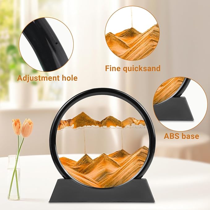 Meeitec Moving Sand Art, 3D Liquid Motion Deep Sea Sandscape Color Quicksand - Image 5