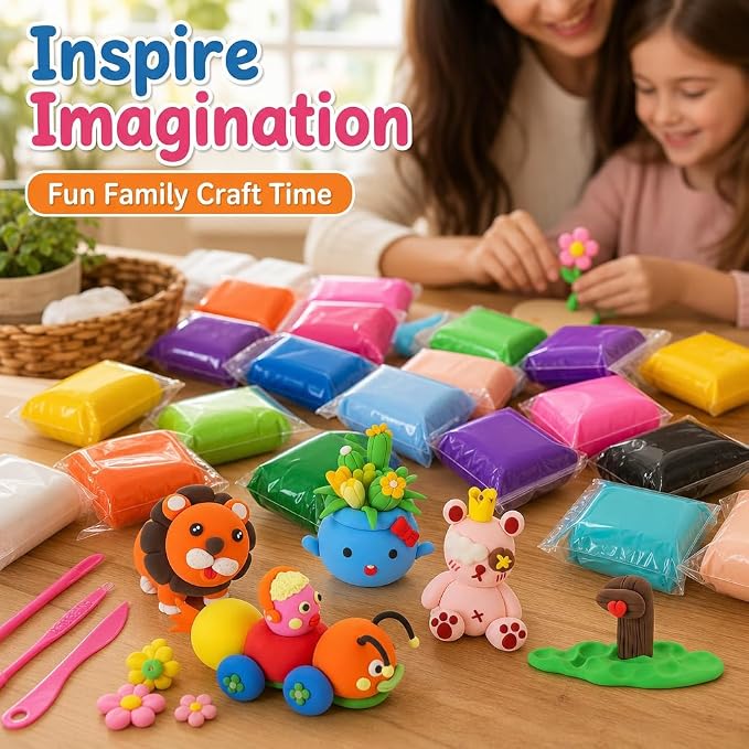 Air Dry Clay Kit for Kids – 36 Colors Non-Toxic Soft Modeling Clay Set | - Image 5