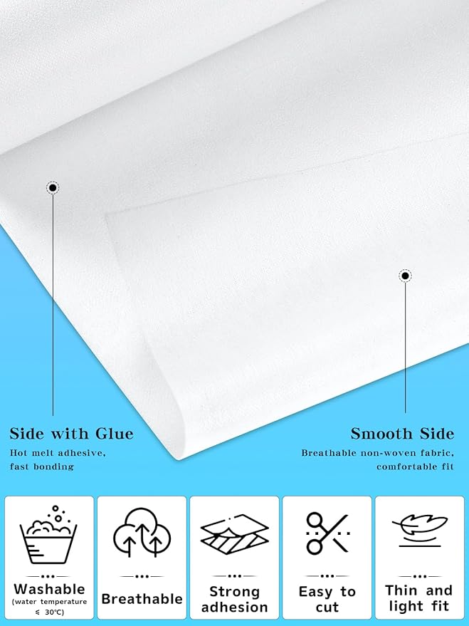 White Medium Weight Fusible Interfacing - Image 3