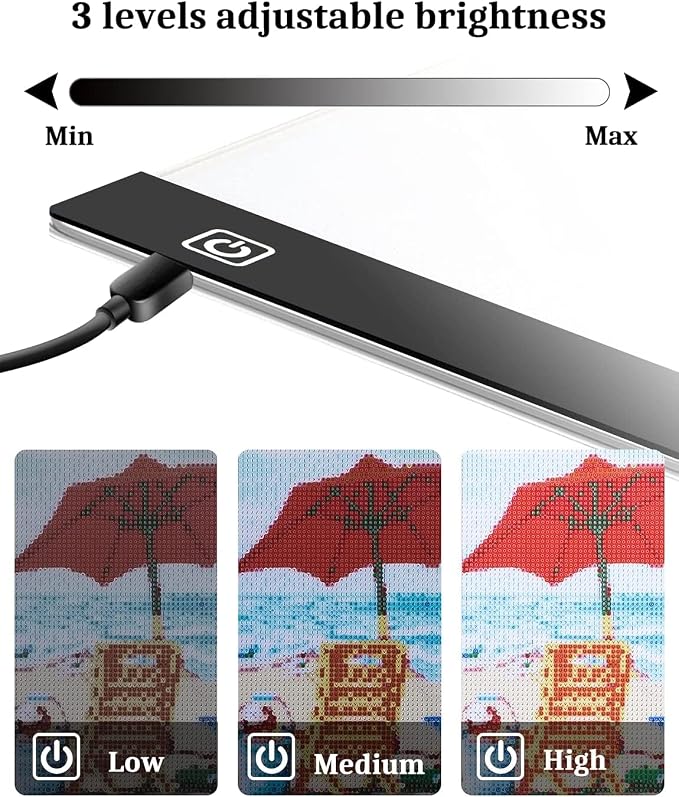 A3 LED Light Pad for Diamond Painting, Ratukall Diamond Art Light Board Kit - Image 3