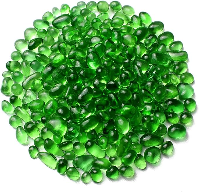 Glass Stones, 1Lb/460g Irregular Sea Glass Pebbles Non-Toxic Artificial by WAYBER