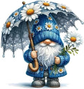 Gnome Cross Stitch Kits for Adults Beginner, Flower Counted Cross Stitch Kits by Unknown
