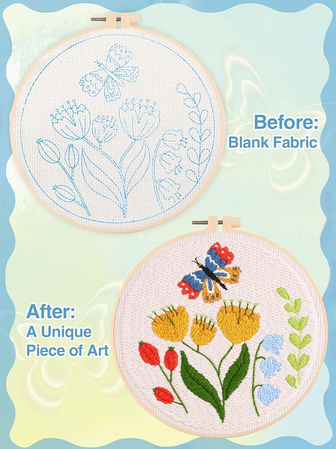Punch Needle Kit Adults Beginner- Step-by-Step Guide & Video, Including Punch - Image 4