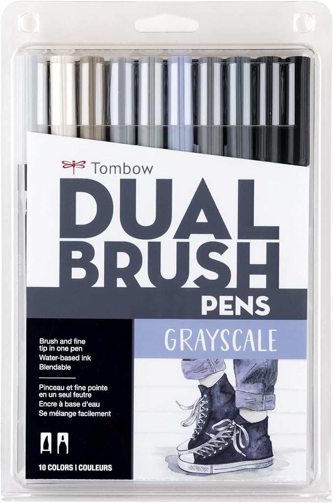 Tombow 56171 Dual Brush Pen Art Markers, Brush and Fine Tip Markers by Tombow