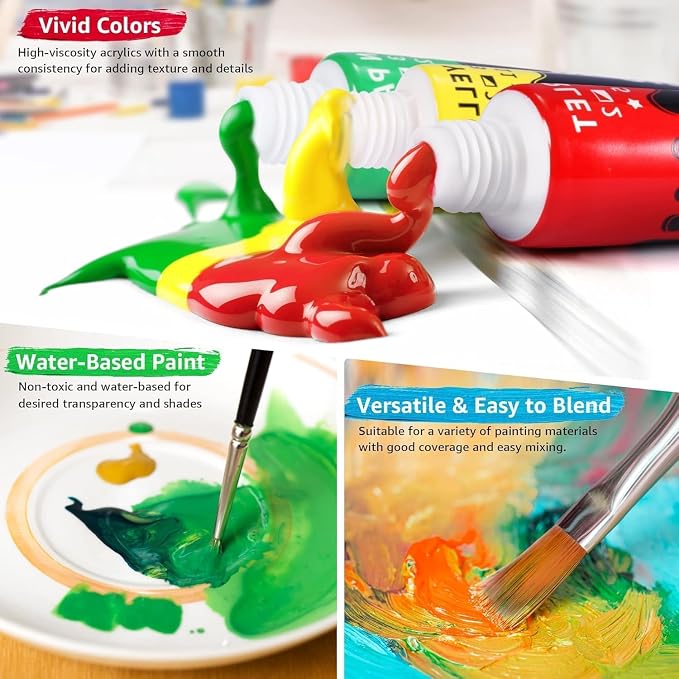 Colorful Fabric Paint Set for Clothes 12 Colors - Image 2
