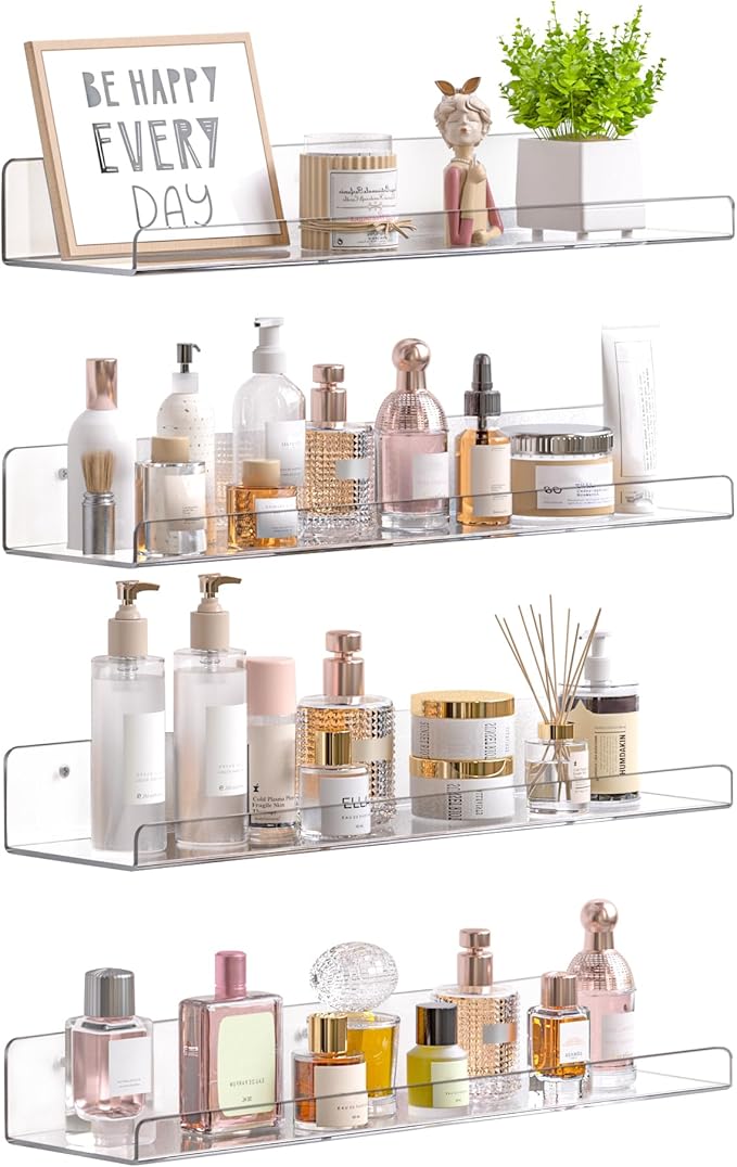 upsimples 4 Pcs 15" Acrylic Shelves by upsimples