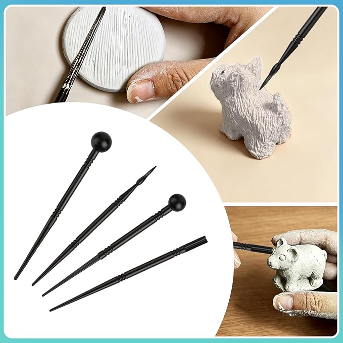 Aukney 100ML Air Dry Clay Varnish and 29pcs Tool Kit, High Gloss Air Dry Clay - Image 7