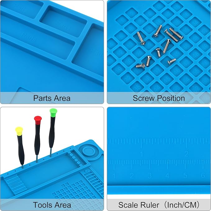 STREBITO Silicone Soldering Mat Electronics Mat, Solder Pad Heat Resistant 932°F - Image 6