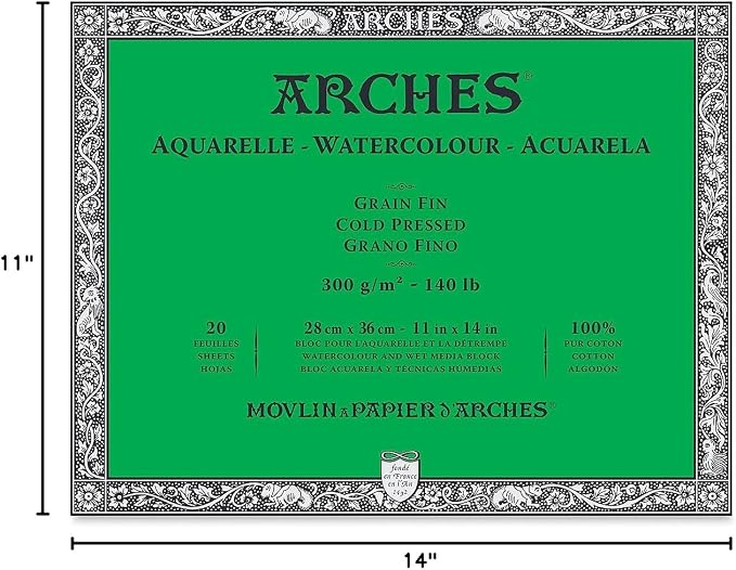 Arches Watercolor Paper Block, Cold Press, 140 Pound - Image 3