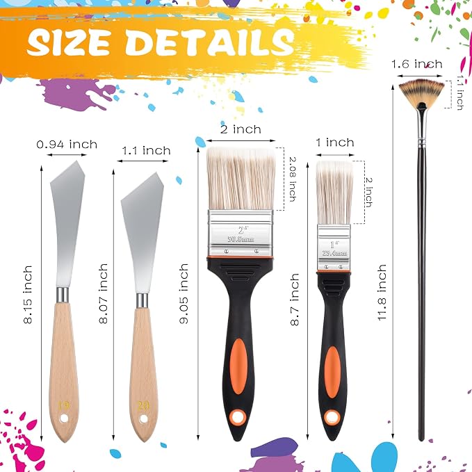 CHENGU 5 Piece Paint Knives Palette Knife Set - Image 2