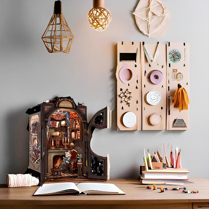 Book Nook Kit Cat Miniature House Kit - Image 5