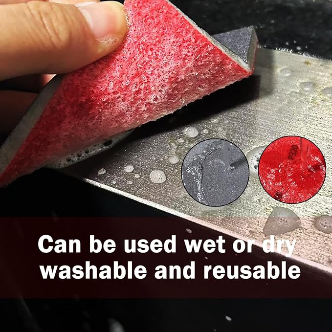 20PCS 3 x 4 Inch 2000 Grit Sanding Sponge, Ultra Fine Sanding Sponges Pads, Soft Foam Hand Sanding Block Dry Wet Sandpaper Blocks for Model Drywall Metal Wood Furniture Polishing
