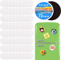 72Pack 2.5x2.5IN Round Mini Canvas Magnets, Small Magnetic Paint Canvas | by ESRICH
