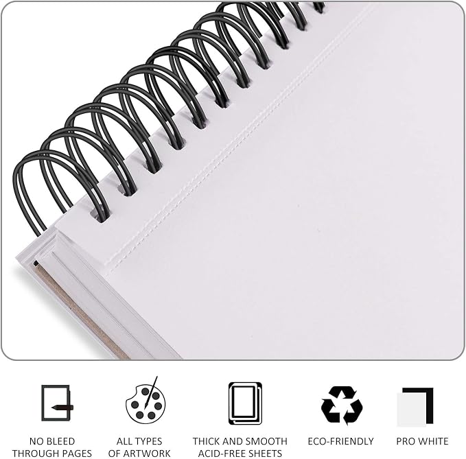 Bachmore Drawing Pad 5.5‘’X8.5'' 100 Sheets Mixed Media, Watercolor, Acrylic - Image 2