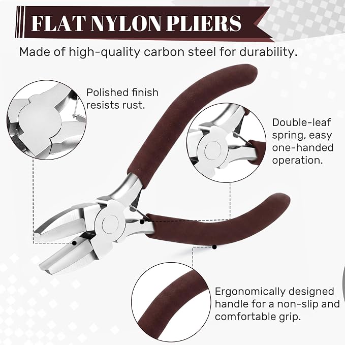 Mudder 2 Pieces Jewelry Making Tool Bail Making Pliers 6 in 1 Jewelry Wire - Image 4