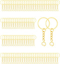 100Sets 1 inch Keychain Rings Golden Split Round Key Ring by ZoloAJay