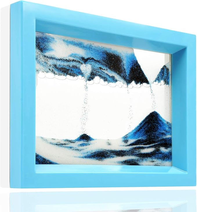 Moving Sand Art Liquid Motion Bubbler Flowing Sand Art Picture Desktop Sensory by whimsyyy