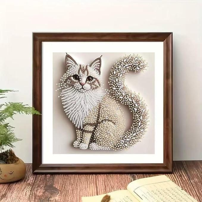 OJTOYART 5D Cat Special Shape Diamond Art Kits - Image 4