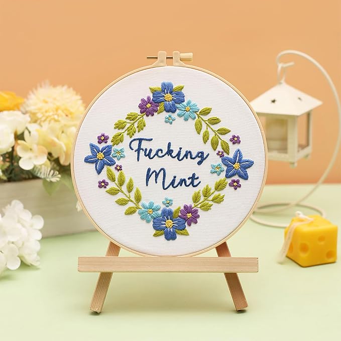 Louise Maelys Funny Flower Wreath Embroidery Kit - Image 4