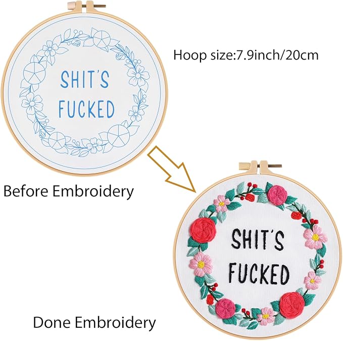 Louise Maelys Funny Embroidery Kit - Image 3