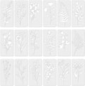 18 Pack Floral Stencils for Painting on Wood, Reusable Flower Stencils for by krastmon