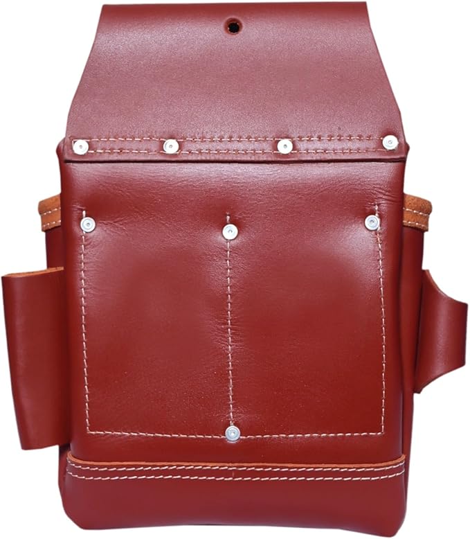 RISING STAR WEARS PURE OIL TANNED LEATHER TOOL BELT POUCH PERFECT FOR CARPENTERS, PLUMBERS, ELECTRICIANS, GARDENERS AND CONSTRUCTION WORKERS MULTIPURPOSE 18 POCKETS POUCH WITH FRAMING TOOL BAGS