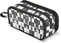 Chess Checkered Plaid Pencil Case Box Boys Girls Large Pencil Pouch Zipper by BOENLE-WELCOMEYOURCOMING