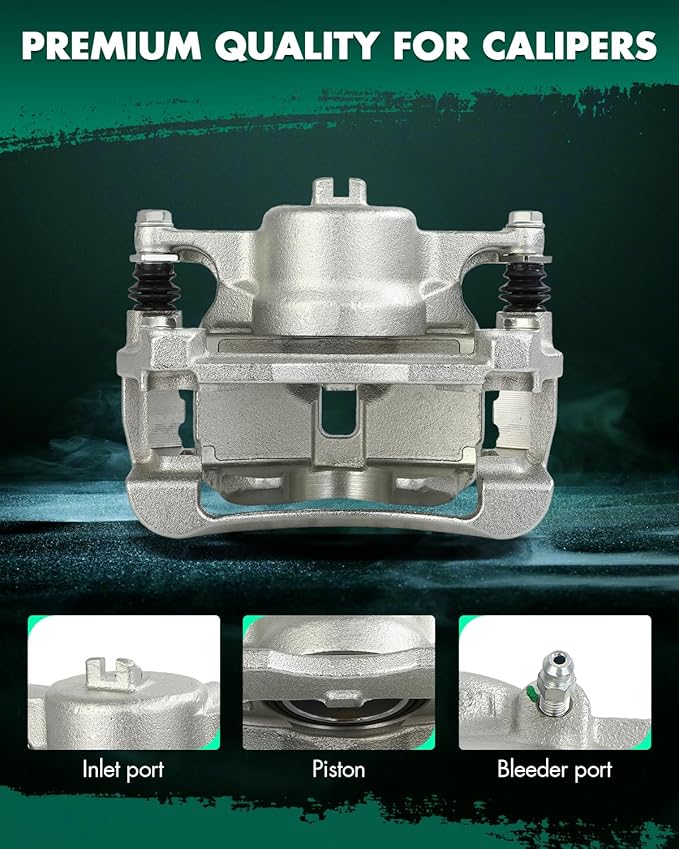 SCITOO 19B7148 Front Left Disc Brake Caliper w/Bracket Fit For Nissan For Rogue 2014-2018, Single Piston