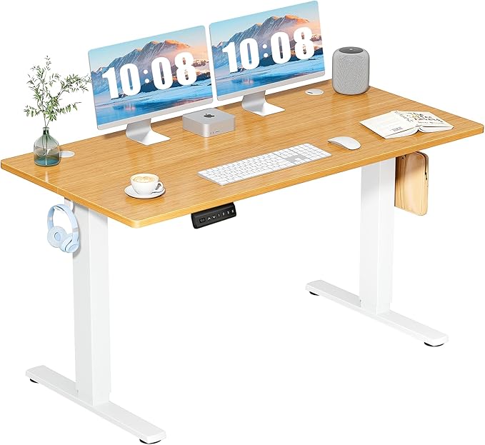 DUMOS 55 Inch Electric Standing Desk Height Adjustable, Sit to Stand Computer by DumosLifestyle