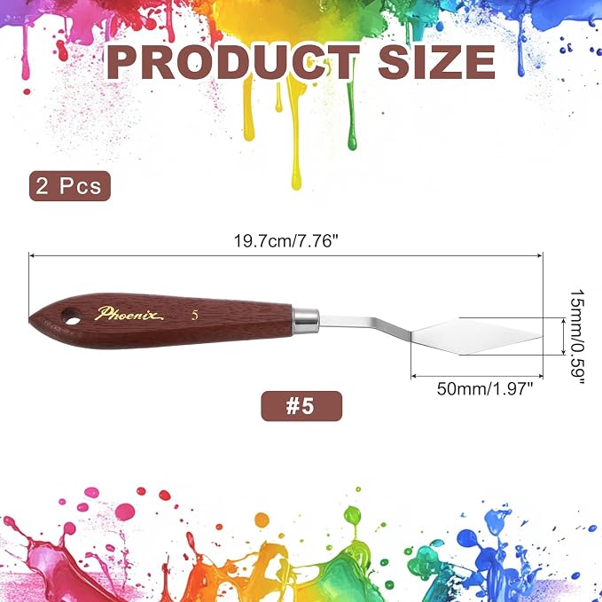MECCANIXITY Pack of 2 Palette Knife No.5, 7.8" Long - Image 2