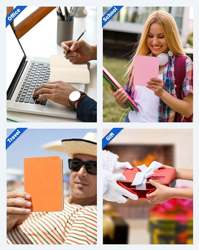 Dynta Small Notebook Bulk 60 Packs A6 Mini Sketchbooks Blank Page Colorful Cover - Image 6
