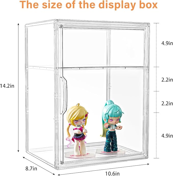 Amllas Acrylic Display Case for Collectibles, Stackable Clear Storage Box/Bins - Image 5