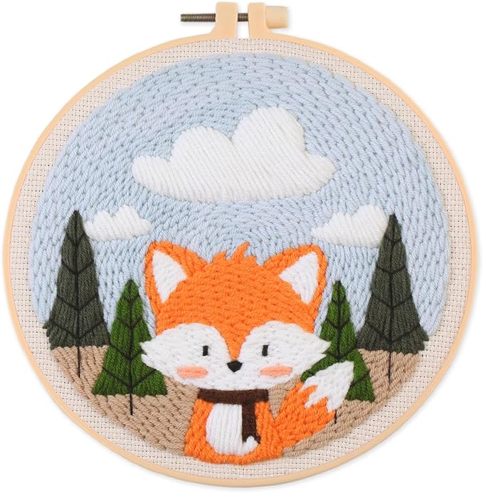 Myfelicity Punch Needle Kit for Beginners – Fox Pattern, Includes Threads & - Image 5