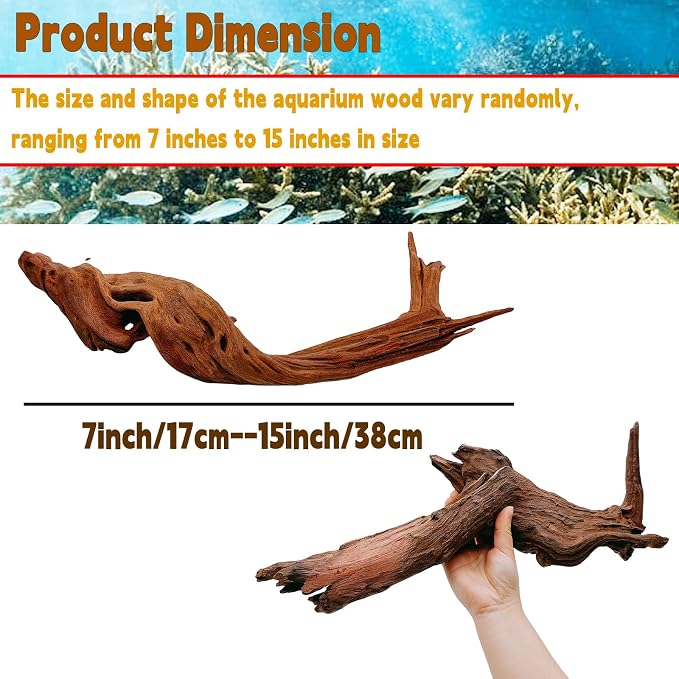 Hamiledyi Aquarium Driftwood, Natural Large 7-15in Coral Driftwood - Image 2