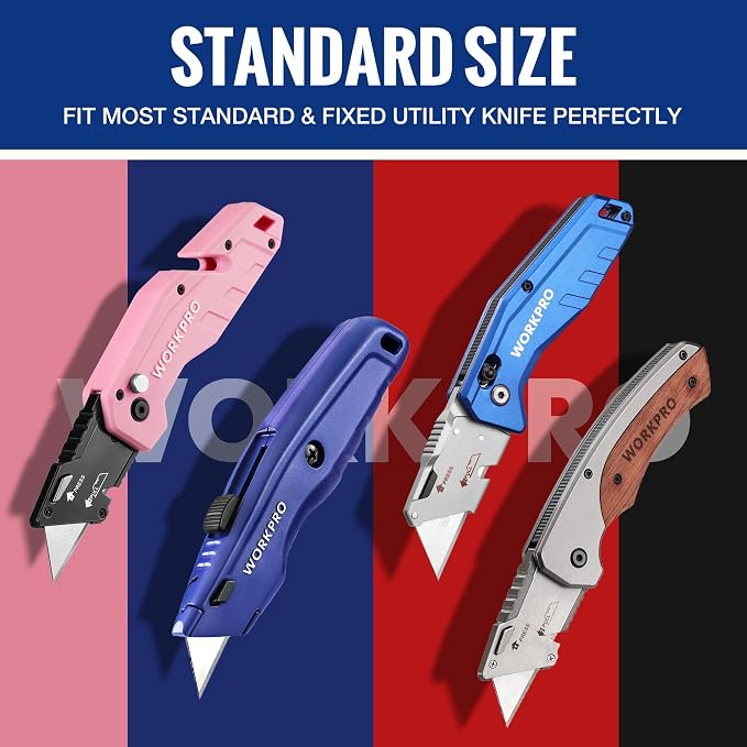 WORKPRO Utility Knife Blades, SK5 Steel, - Image 4