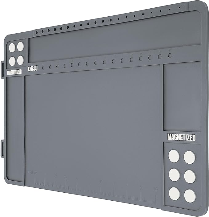Gun Cleaning Mat, Premium Magnetic Pad With Organizer Parts Tray, Anti-Slip Rubberized Pistol Mat, Protective Workbench Mat for Gun Cleaning (16.5"x 10.43")