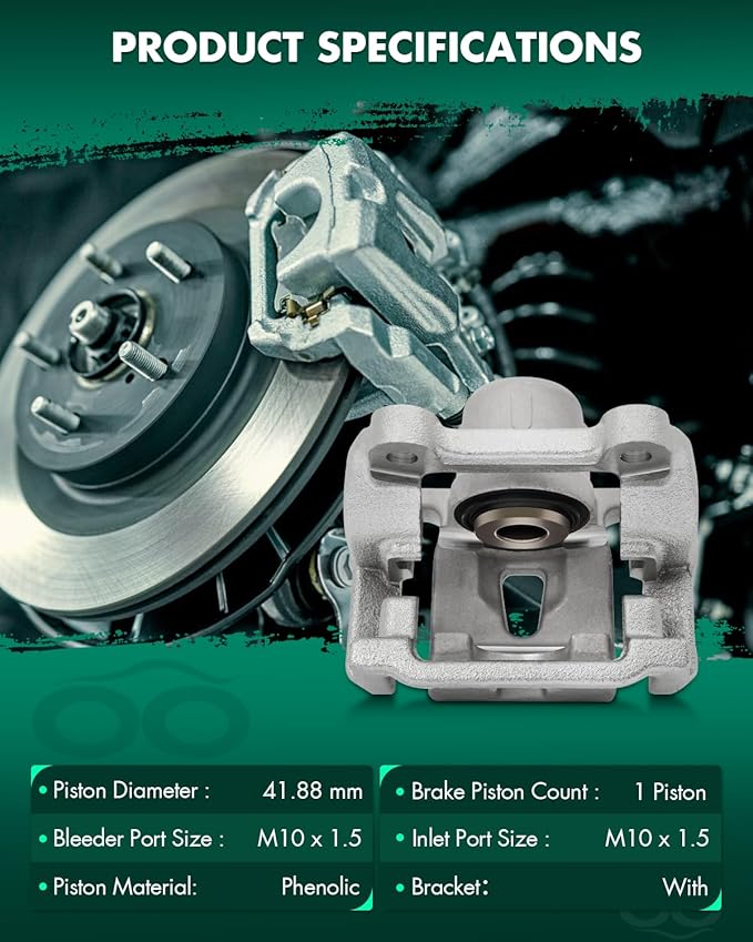 SCITOO Rear Left+Right Brake Calipers With Bracket 18B4970 18B4971 Compatible For Chrysler 300 2005-2018 For Dodge Challenger 2009-2018 For Dodge Charger 2006-2018 For Dodge Magnum 2005-2008