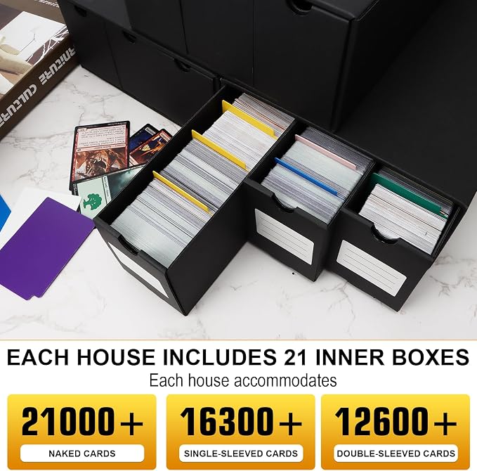 Trading Card Storage Box, Includes 21-600 CT Boxes & Card Dividers, + Trading - Image 2