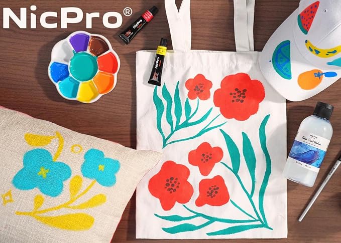 Nicpro Professional Effects Fabric Medium, 8.45oz Bottle Fabric Painting - Image 6