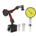 Dial Indicator Magnetic Base Holder Kit, Strong On/Off Switch Magnet Stand with Fine Adjustment and Flexible Arm for Lever Test Indicator
