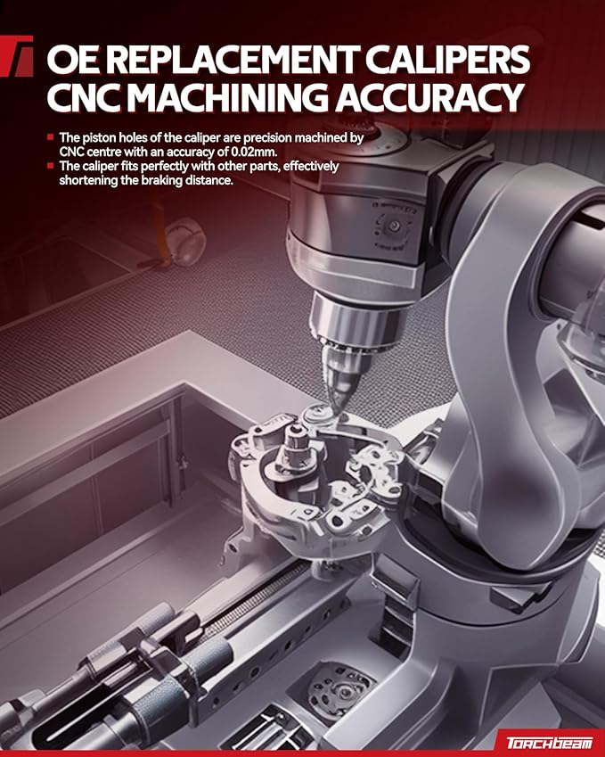 Torchbeam Rear Brake Caliper Right for Chevrolet Impala 2011-2013, Pontiac Grand Prix 2004-2008, Buick LaCrosse 2005-2009, Chevrolet Impala Limited 2014-2016, Rear Right Caliper Replace # 18B5011