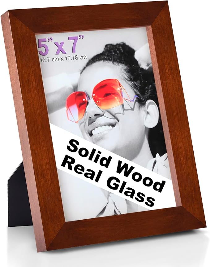 RPJC 5x7 Picture Frames Made of Solid Wood High Definition Glass by RPJC