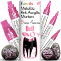 5 Acrylic Metallic Pink Paint Pen by Funcils