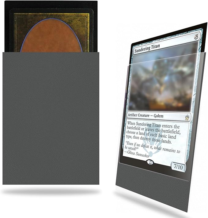 Grey Card Sleeves 200 Pack Compatible by Fabmaker
