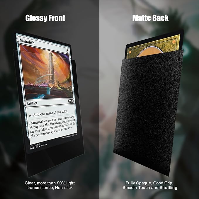 600CT MTG Card Sleeves, Katomula Clear Front Textured Back Card Sleeve Deck - Image 5