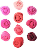 Needle Felting Wool, 10 Colors Wool Roving Yarn by Flylin